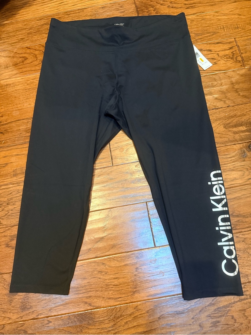 NWT Calvin Klein Performance 3X Black Cropped Leggings Stretch Moisture Wicking - Picture 11 of 13
